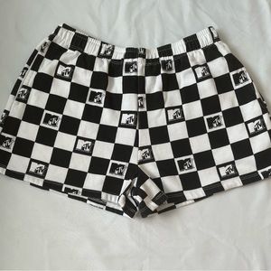 checkered shorts